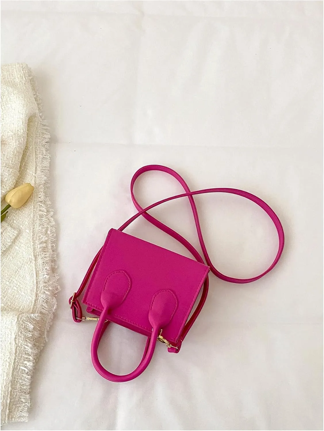GORGLITTER Women's Small Crossbody Purse Double Handle Satchel Shoulder Bag Crossbody Square Bag Purse Handbag