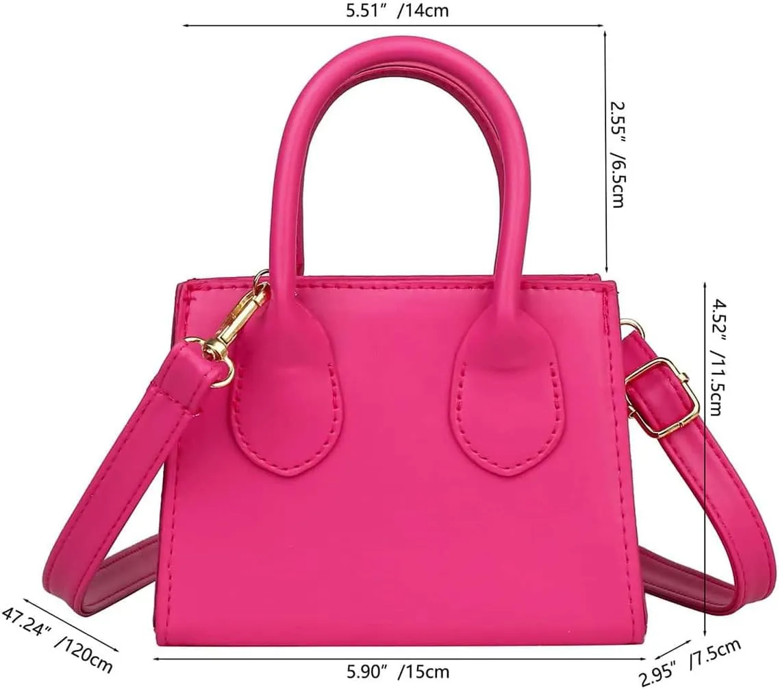 GORGLITTER Women's Small Crossbody Purse Double Handle Satchel Shoulder Bag Crossbody Square Bag Purse Handbag