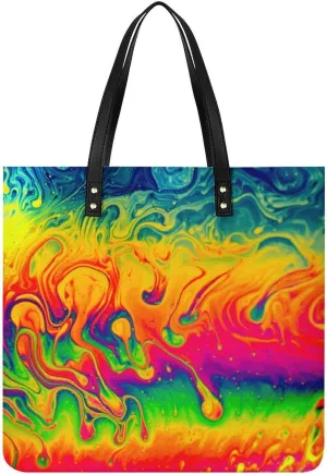 Gothic Magic Witch Witchy Leather Handbag with Large Space, Fashionable Handbag