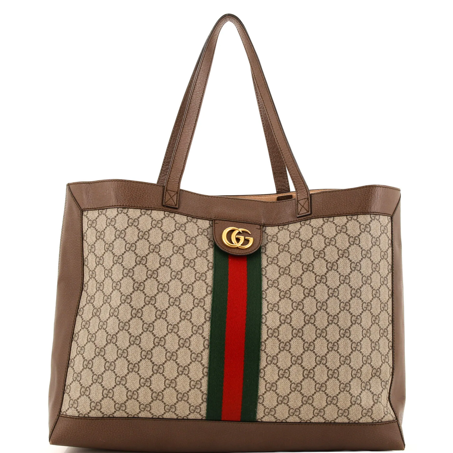 GUCCI Ophidia Soft Open Tote GG Coated Canvas East West