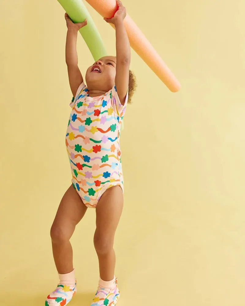 Halcyon Nights Flower Flow Short Sleeve Bodysuit