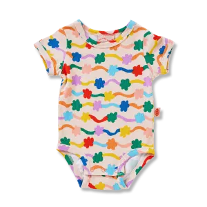 Halcyon Nights Flower Flow Short Sleeve Bodysuit