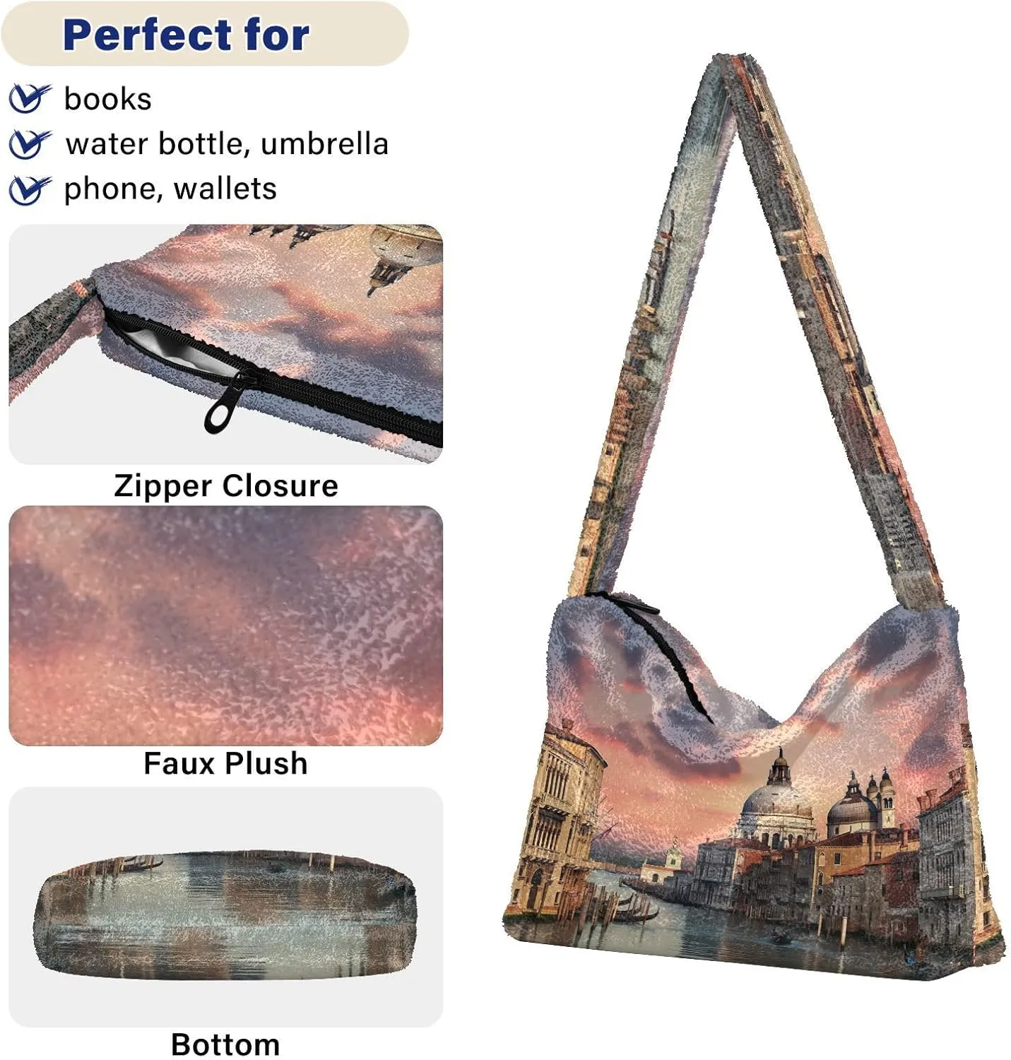 Halloween with Pumpkins on the Purple Womens Shoulder Bags, Womans Handbags, Purses for Women Shoulder Bag