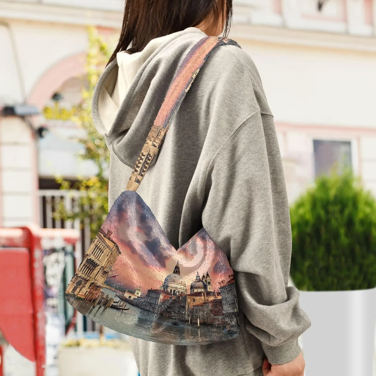 Halloween with Pumpkins on the Purple Womens Shoulder Bags, Womans Handbags, Purses for Women Shoulder Bag