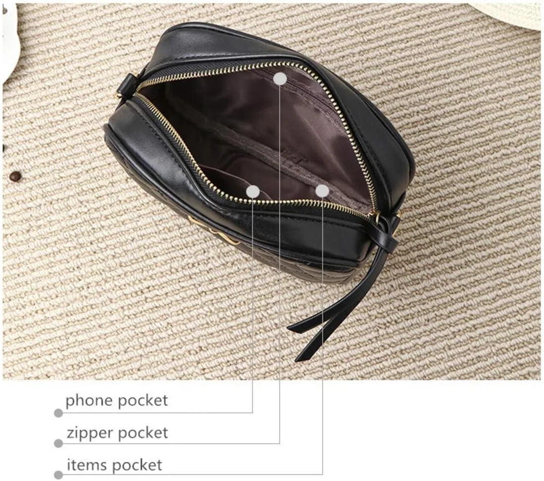 Hanbella Small Crossbody Bags for Women and Girls, Cute PU Leather Purses and Handbags for Teens, Women's Wristlet Clutch