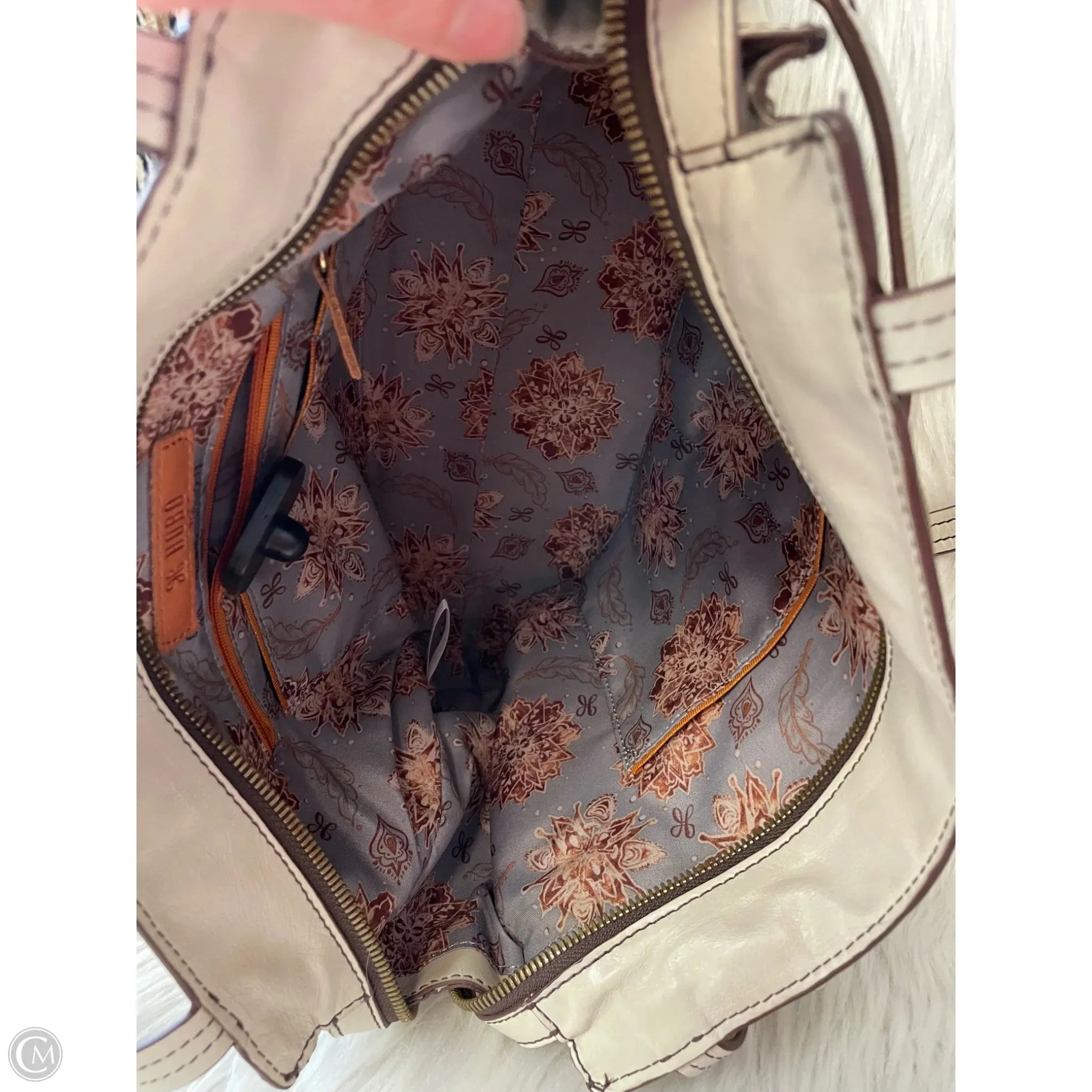 Handbag Leather By Hobo Intl, Size: Medium
