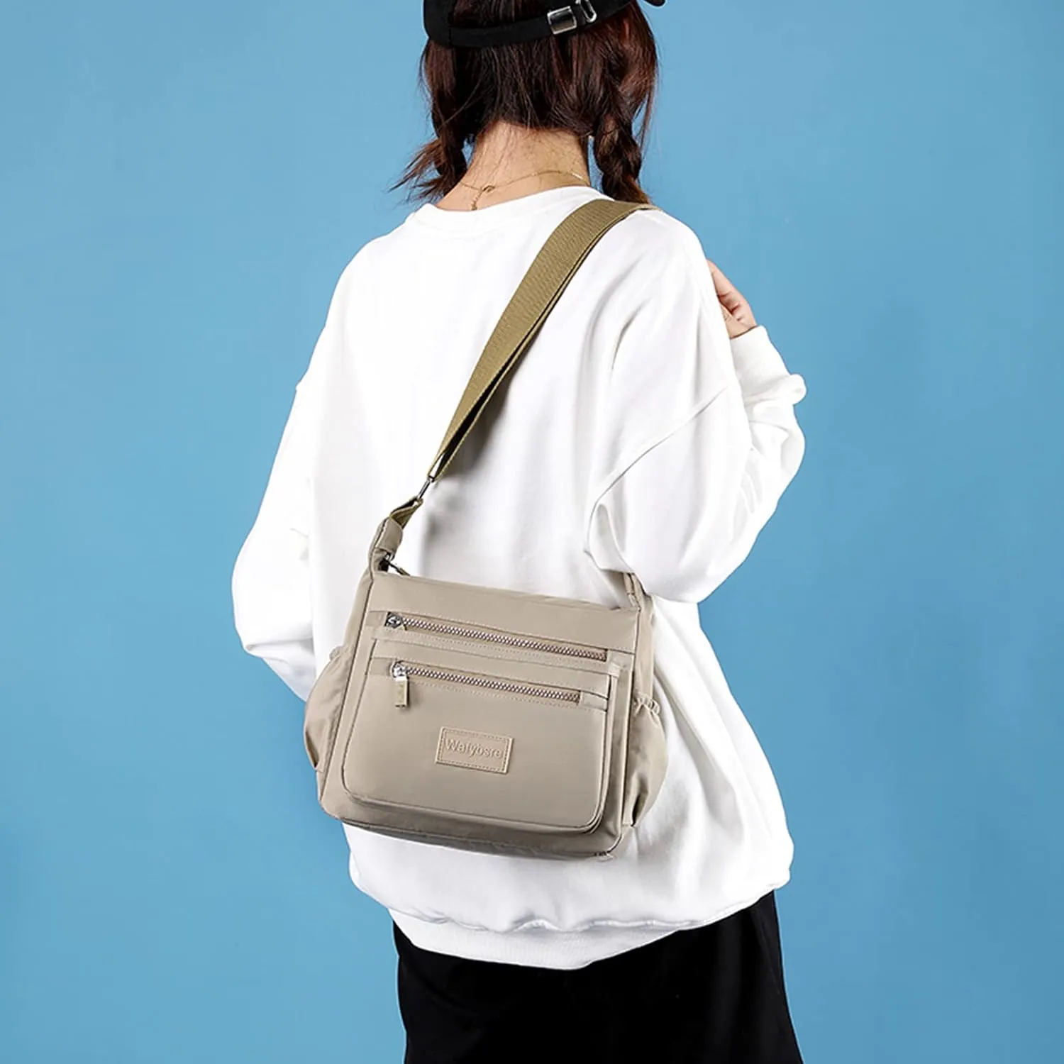 Handbags for Ladies Multi Pocket Purses for Women Messenger Shoulder Cross-body Bag