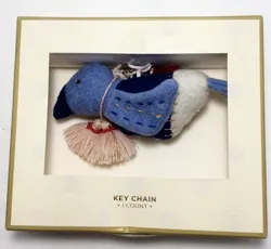 Handmade Key Chain, Blue Bird Key Chain