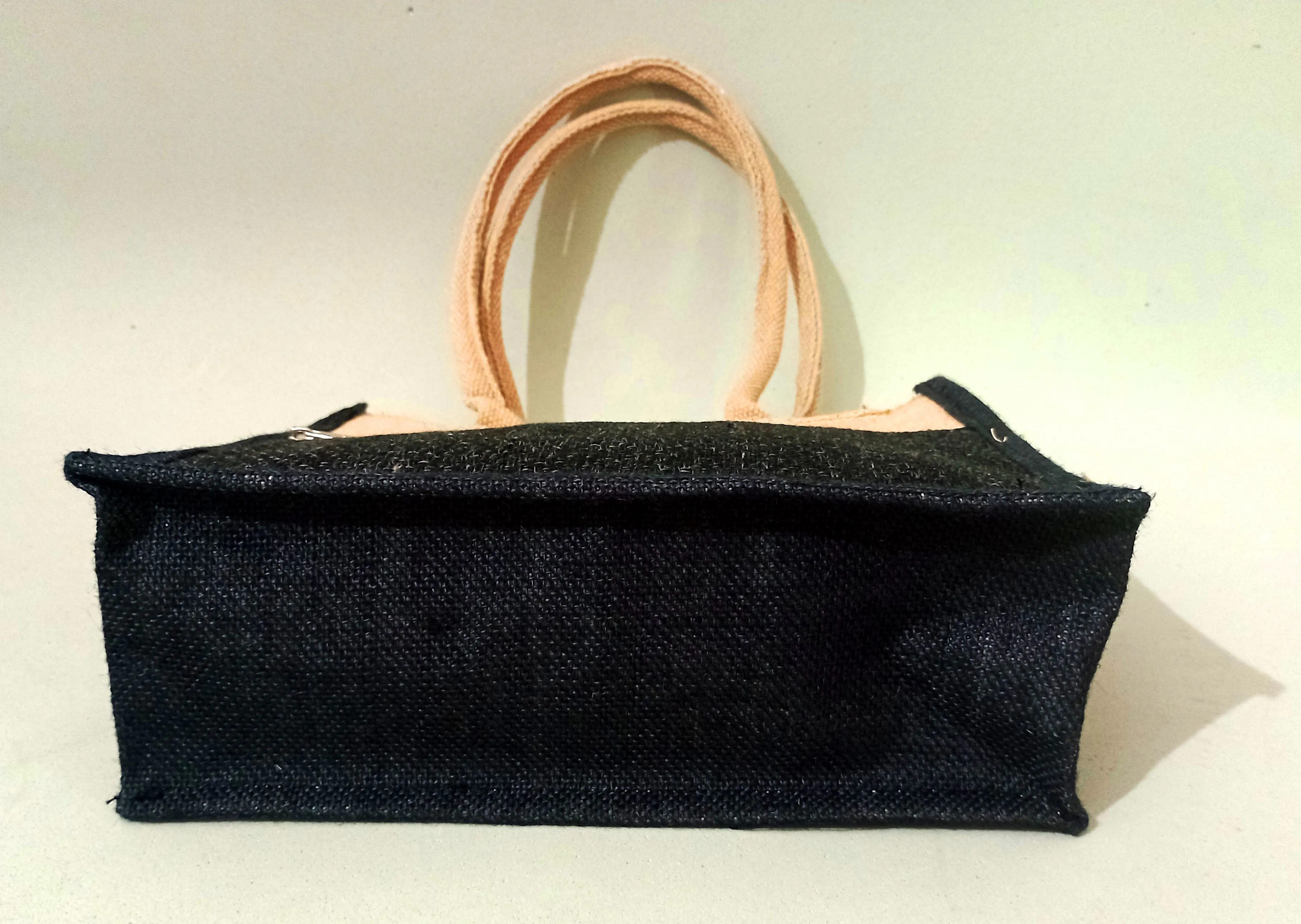 Handmakers Sustainable Natural Jute Black Shoulder Bag for Ladies | Handbags for Women