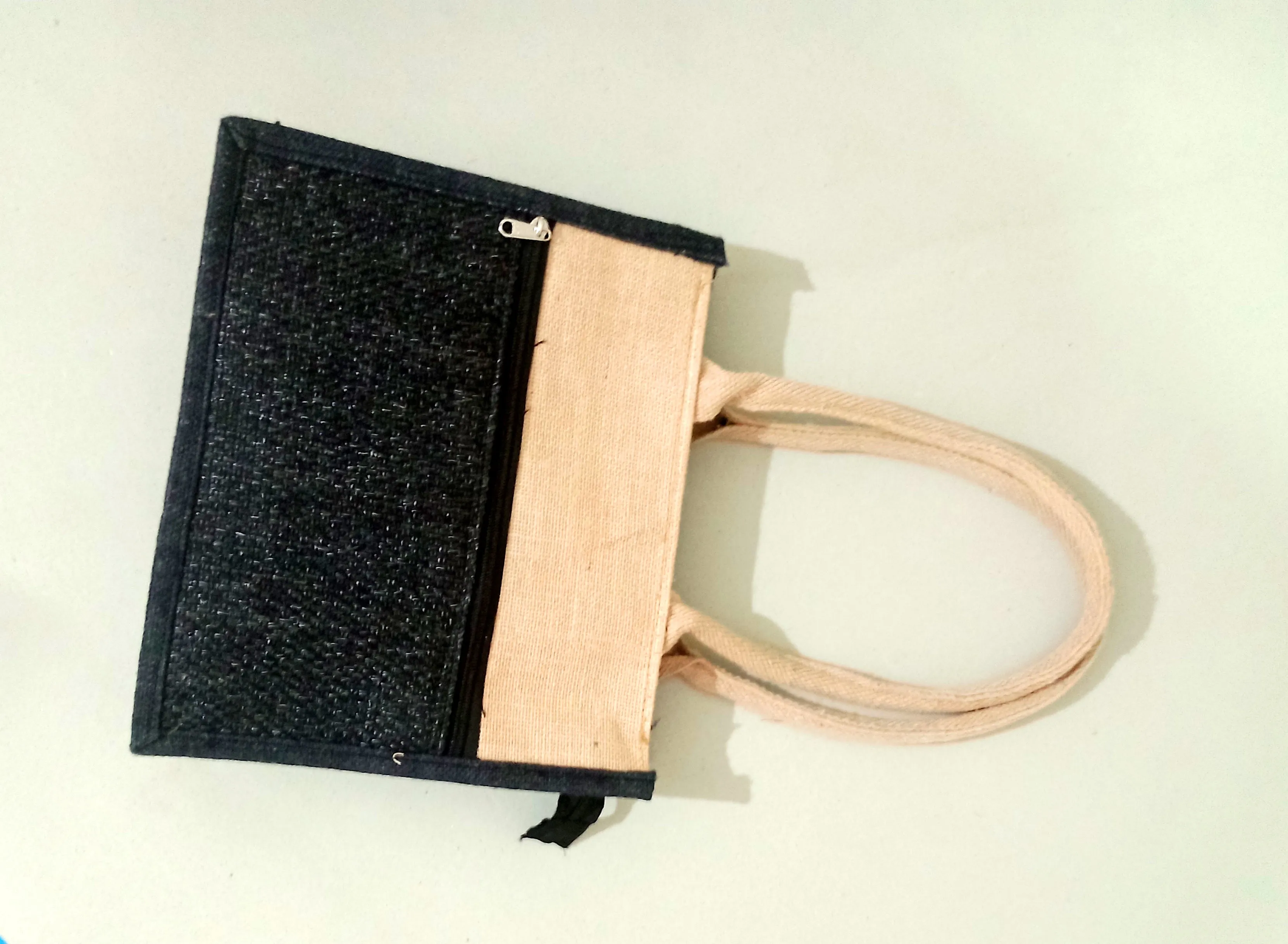 Handmakers Sustainable Natural Jute Black Shoulder Bag for Ladies | Handbags for Women