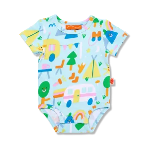 Happy Campers Short Sleeve Bodysuit