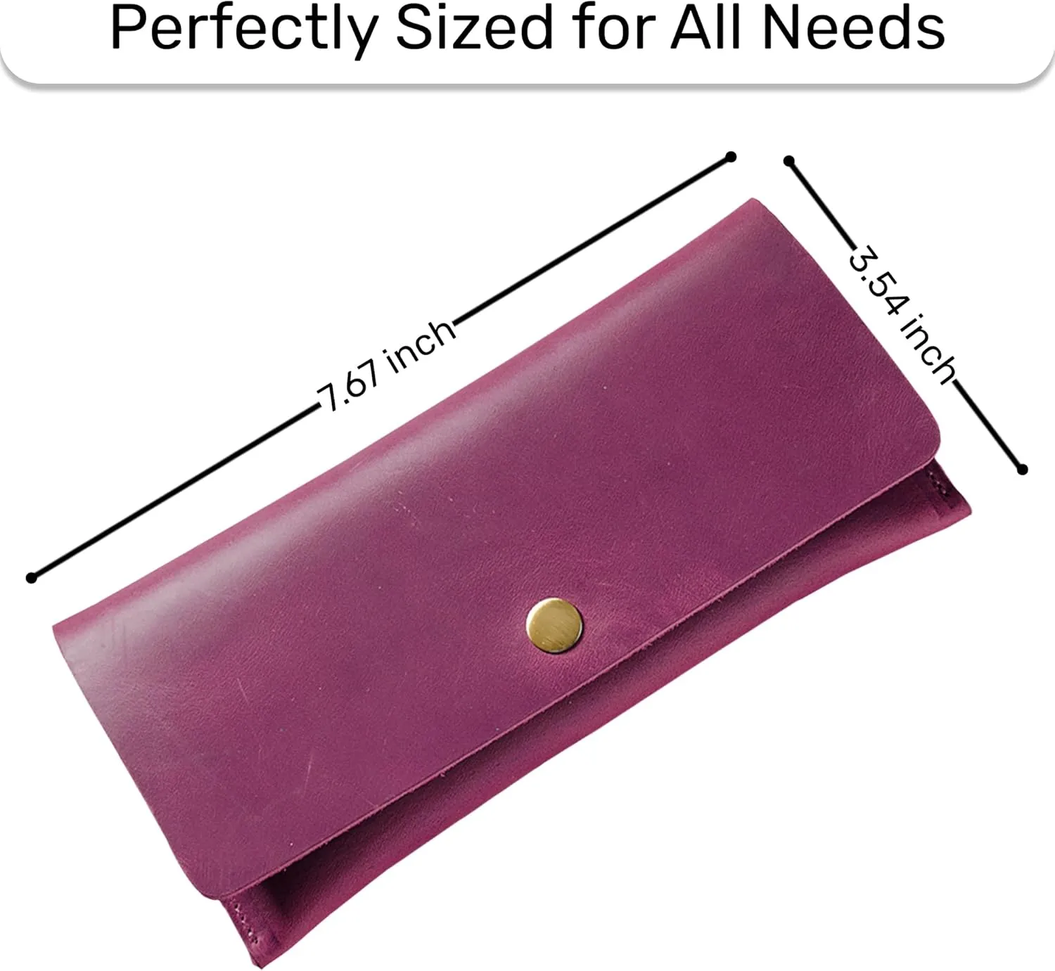 HIFA Leather Wallet Women, Purses for Women - Soft Touch Rustic Leather, Retro Style, 4 Card Pockets with Cash Slot, Compact Convenience and Ideal Gift - Wallets for Women, Womens Wallet, Purple