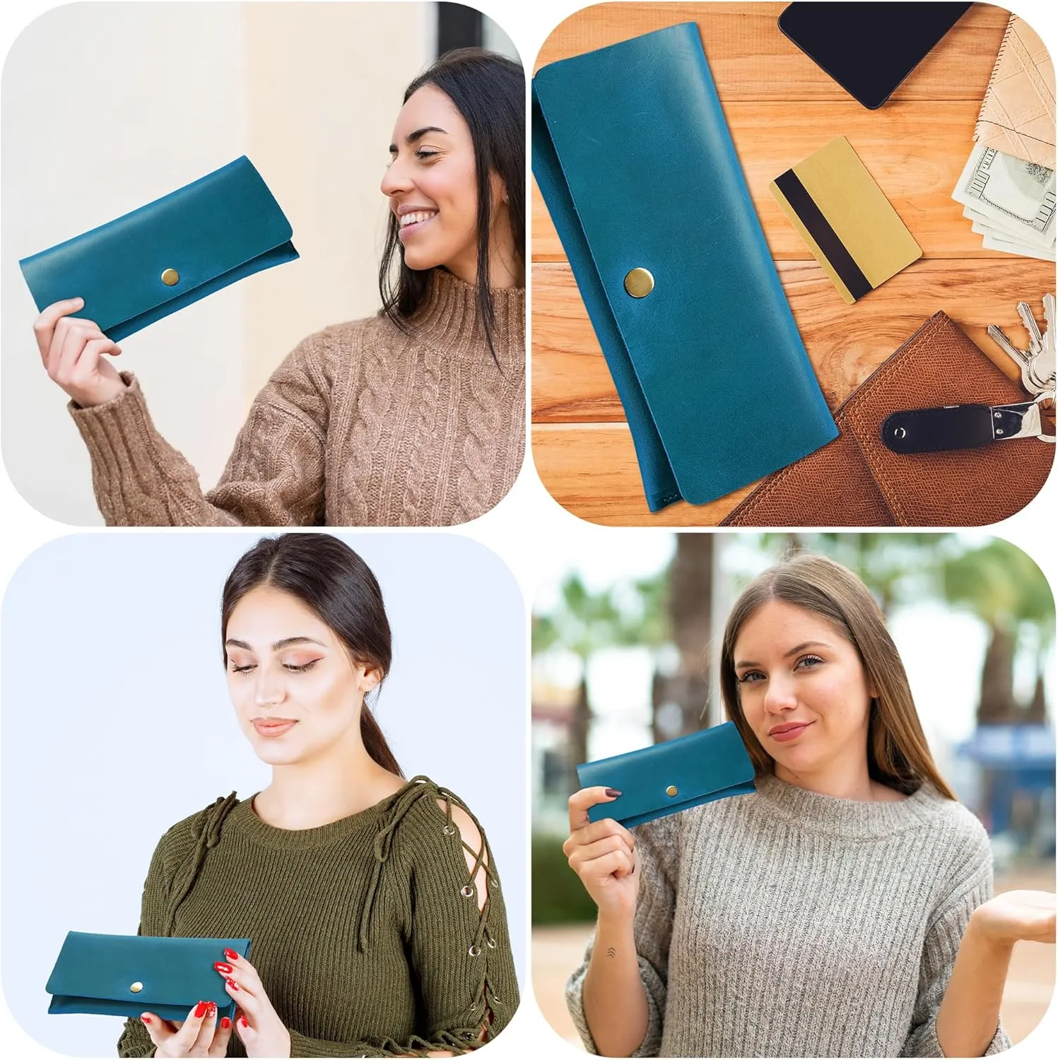 HIFA Leather Wallet Women, Purses for Women - Soft Touch Rustic Leather, Retro Style, 4 Card Pockets with Cash Slot, Compact Convenience and Ideal Gift - Wallets for Women, Womens Wallet