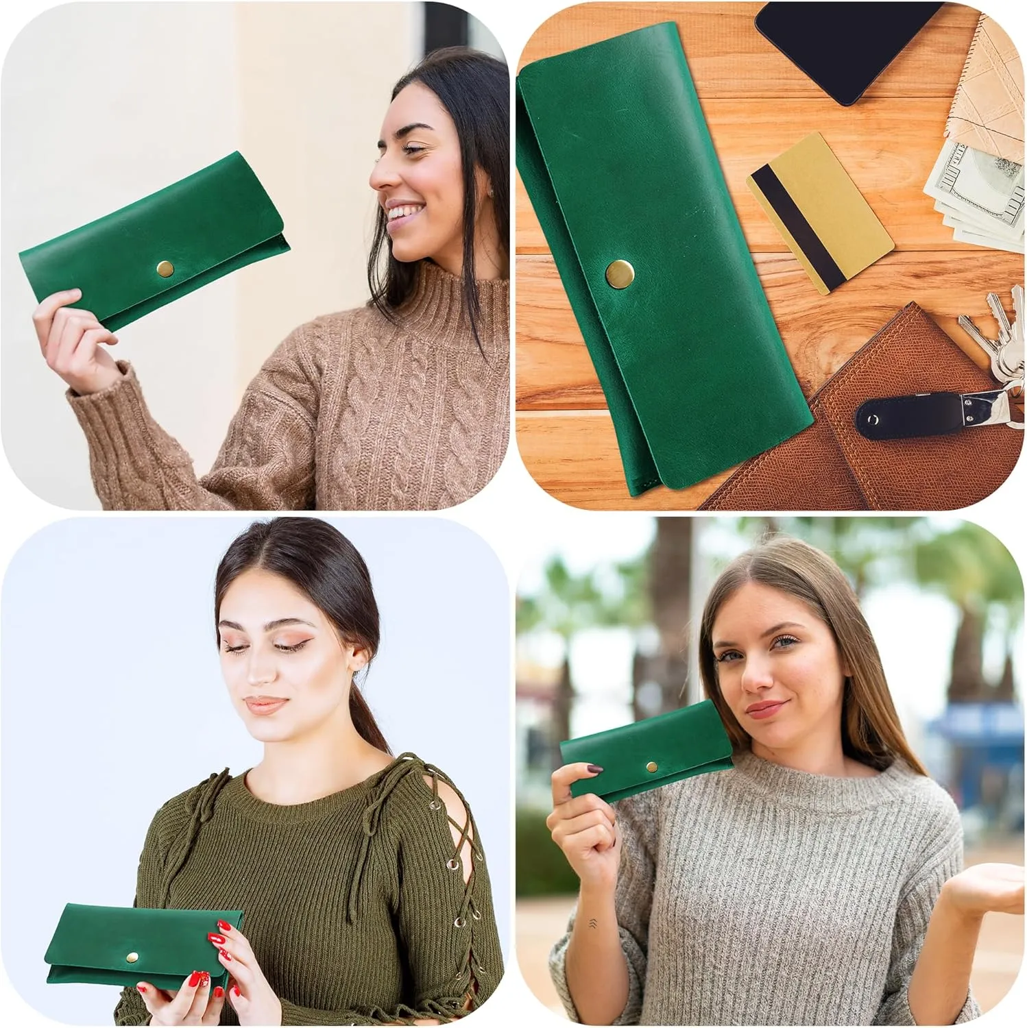 HIFA Leather Wallet Women, Purses for Women - Soft Touch Rustic Leather, Retro Style, 4 Card Pockets with Cash Slot, Compact Convenience and Ideal Gift - Wallets for Women, Womens Wallet