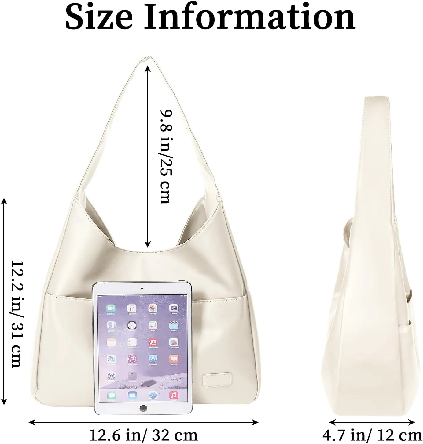 Hobo Bags for Women Leather Tote Bag Vegan Leather Shoulder Hand Bag Hobo Purse Tote Bags Large Soft Shoulder Bag
