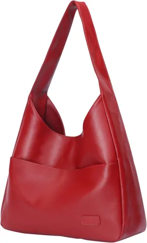 Hobo Bags for Women Leather Tote Bag Vegan Leather Shoulder Hand Bag Hobo Purse Tote Bags Large Soft Shoulder Bag