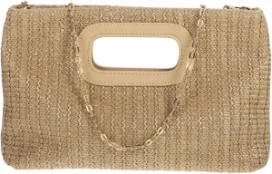 Homoyoyo Hand Purse for Lady Rustic Handbags Fashionable Woven Evening Bag for Shopping Travel