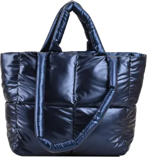 I IHAYNER Puffer Tote Bag for Women Large Quilted Purse Ladies Padding Shoulder Bag Lightweight Puffy Tote Bag and Satchels