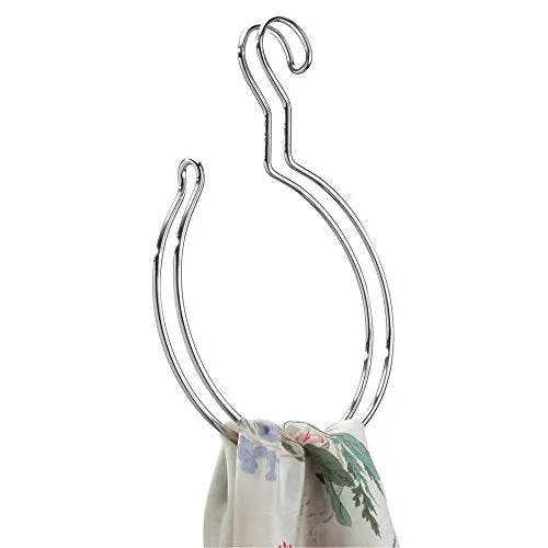 iDesign Classico Over the Rod, Closet Accessory Organizer for Scarves, Pashminas, Handbags - Loop, Chrome