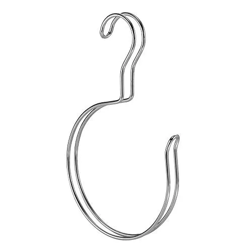 iDesign Classico Over the Rod, Closet Accessory Organizer for Scarves, Pashminas, Handbags - Loop, Chrome