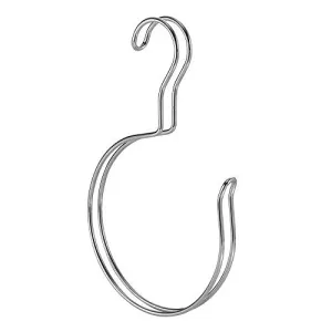 iDesign Classico Over the Rod, Closet Accessory Organizer for Scarves, Pashminas, Handbags - Loop, Chrome