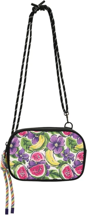 Ink Painting Fruit Print Crossbody Handbags for Women Walking, Hiking Lightweight Shoulder Phone Purse