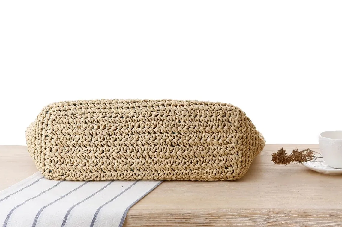 International delivery Woven Rattan Tote Bag Flawless