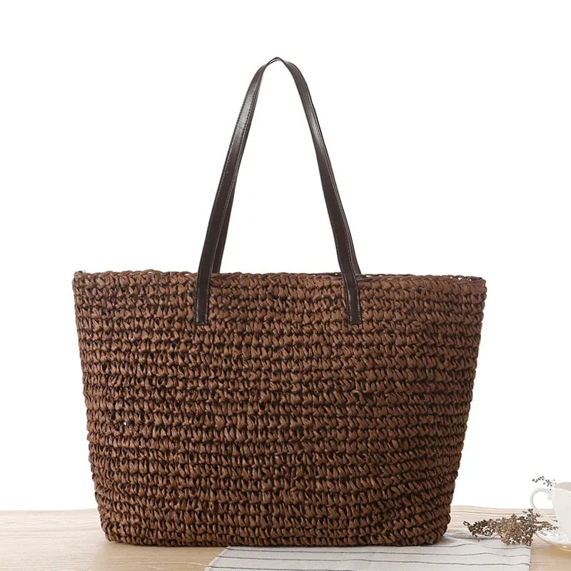 International delivery Woven Rattan Tote Bag Flawless