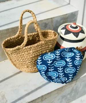 Jute Handbag & Pouch Set