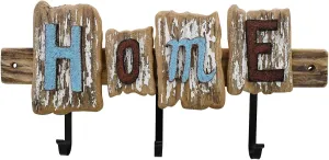 K KILIPES Decorative Beach Wall Coat Hook Key Hangers, Wood Nautical Hooks Wall Mounted Towel Rack Hanger for Home Bathroom Kitchen Coastal Wall Decor