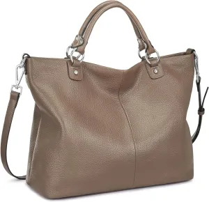 Kattee Women's Soft Leather Tote Bag, Top Satchel Purses and Handbags