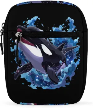 Killer Whale Funny Crossbody Bags Casual Sling Backpack with Adjustable Strap for Women Men