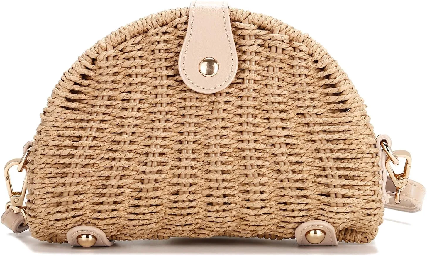 LA TERRE Straw Crossbody Bags for Women Summer Handmade Woven Wicker Purse Beach bag