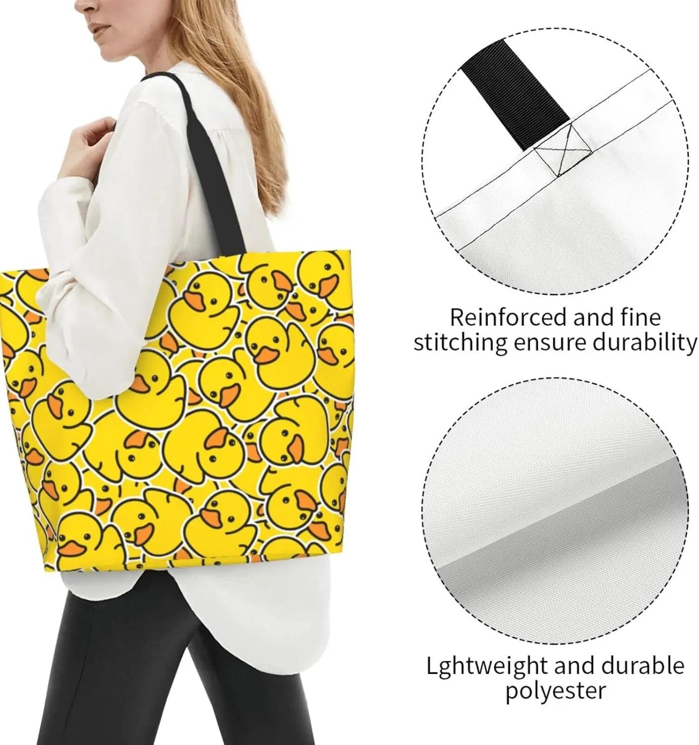Large Tote Bag For Women Casual Shoulder Bag Handbag Waterproof Crossbody Handbags Reusable For Beach Travel Grocery Shopping