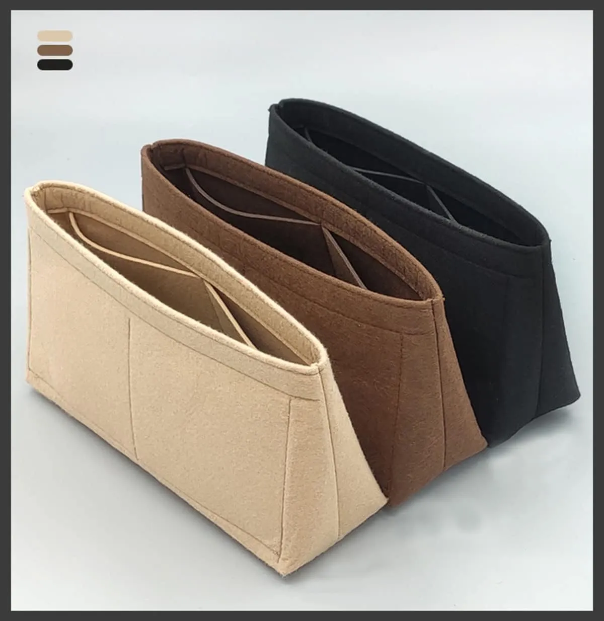 Lckaey purse insert for boulogne organizer boulogne handbag bag insert organizer 2075khaki
