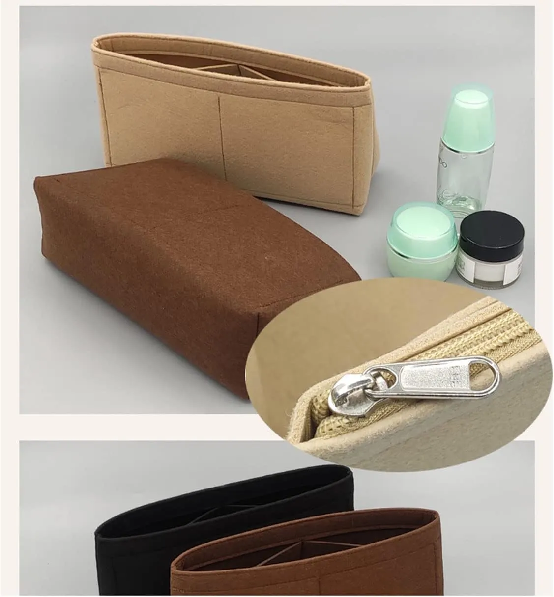 Lckaey purse insert for boulogne organizer boulogne handbag bag insert organizer 2075khaki