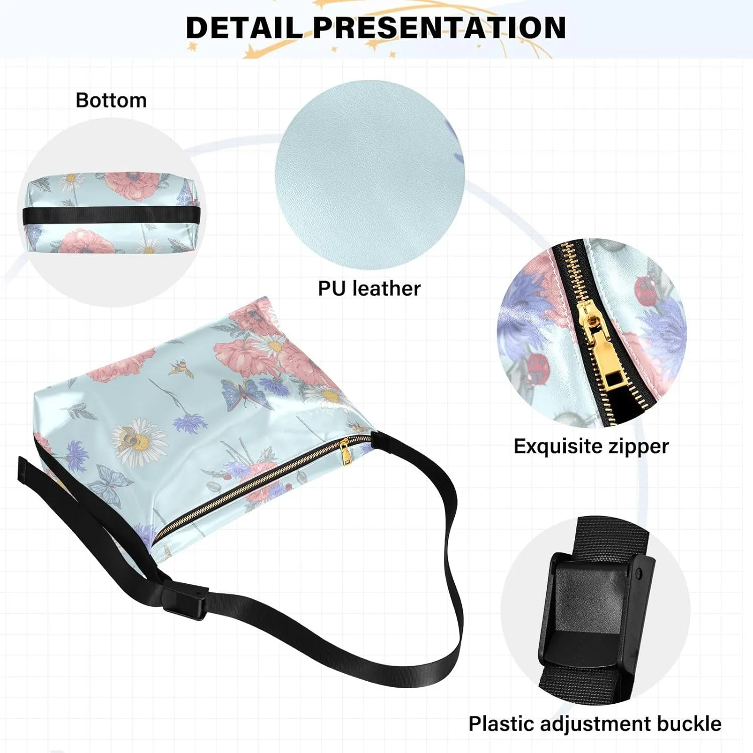 Leather Crossbody Purse for Women Men Lightweight Medium Crossbody Bag Shoulder Handbags for Running Hiking