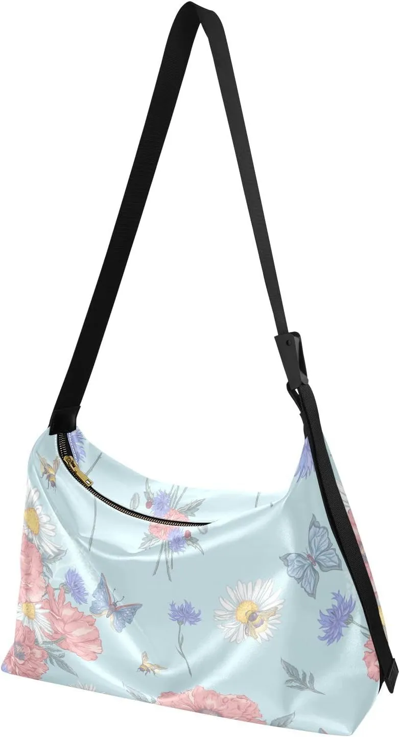 Leather Crossbody Purse for Women Men Lightweight Medium Crossbody Bag Shoulder Handbags for Running Hiking