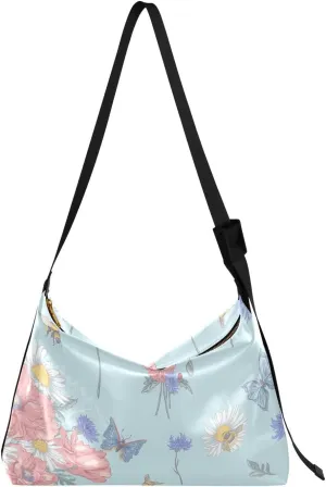 Leather Crossbody Purse for Women Men Lightweight Medium Crossbody Bag Shoulder Handbags for Running Hiking