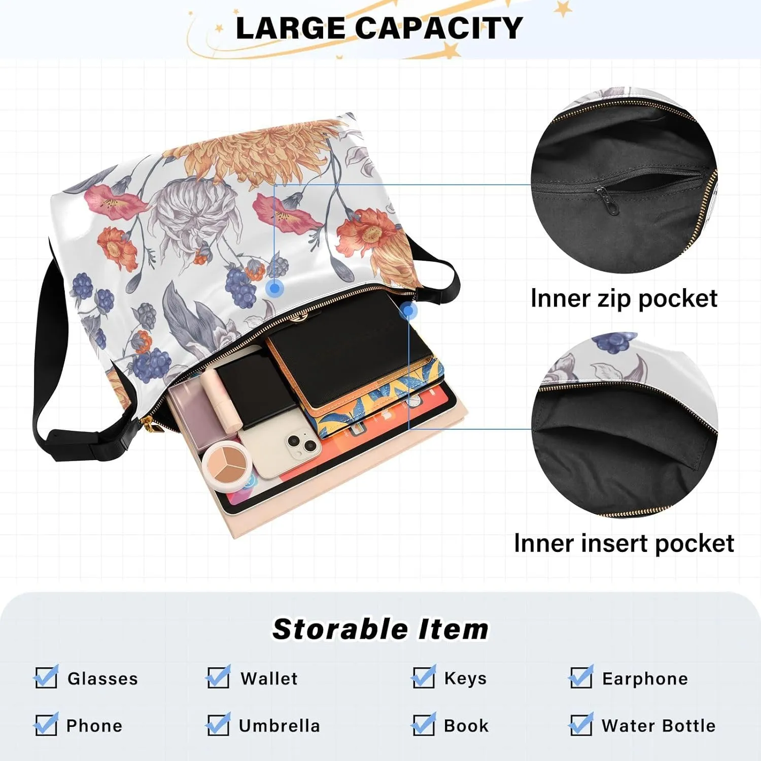 Leather Crossbody Purse for Women Men Lightweight Medium Crossbody Bag Shoulder Handbags for Running Hiking