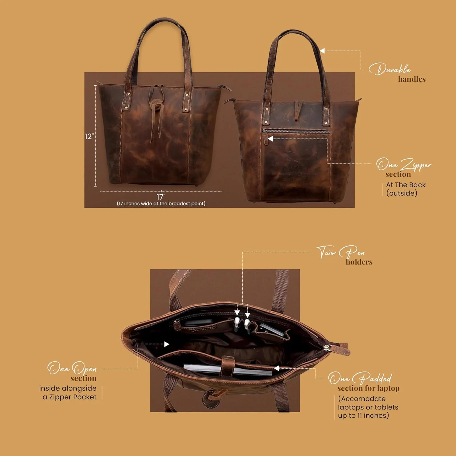 Leather Purse for Women Leather Tote Bag Satchel Vintage Genuine Leather Purses for Women Handbag Office Casual