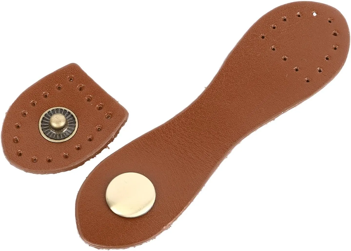 Leather SNAP Buckles Soft Wearable Handwork Sewing TAB Closure Shoulder Bag Purse for Craft Lovers (Bronze Accessories)