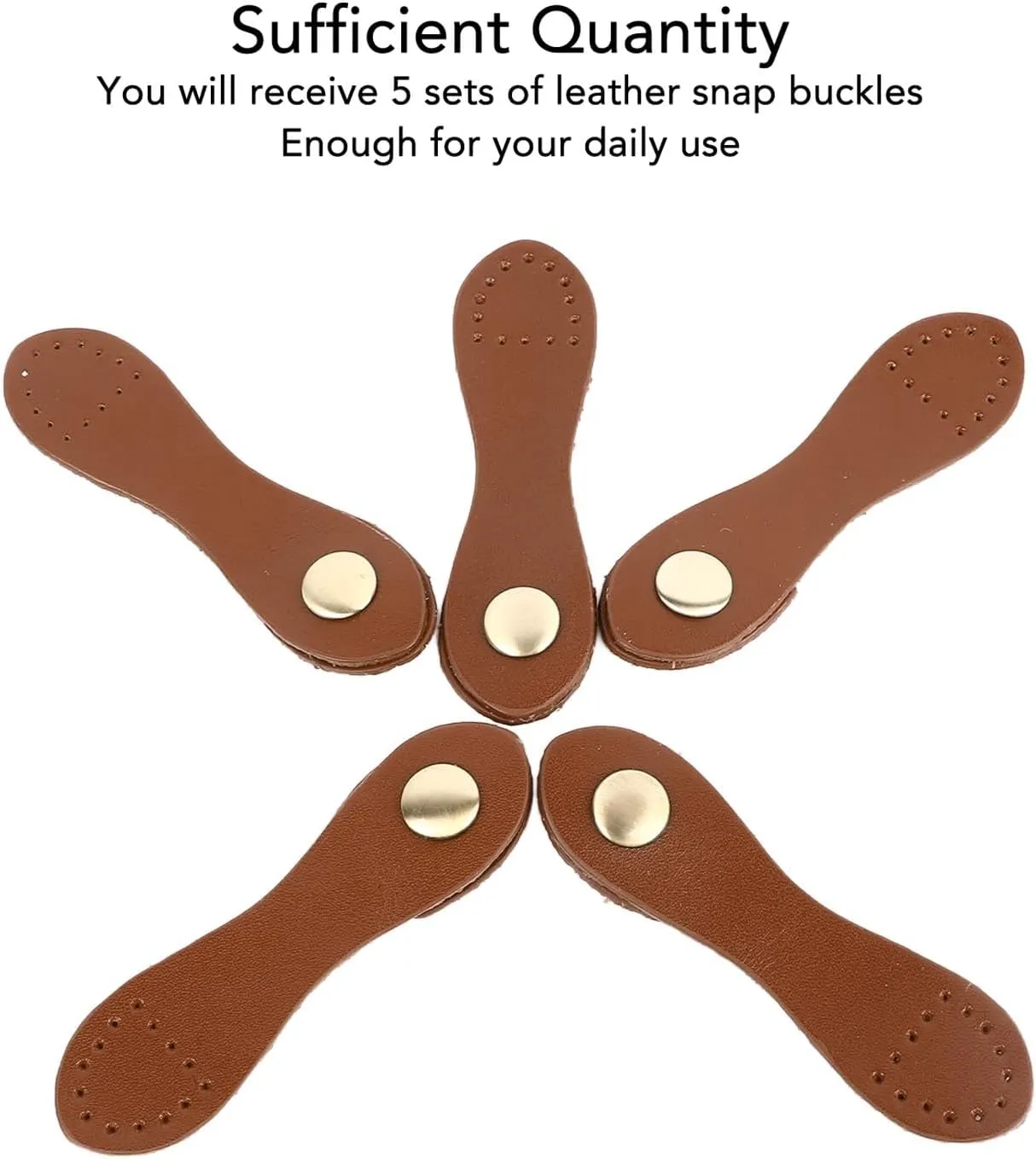 Leather SNAP Buckles Soft Wearable Handwork Sewing TAB Closure Shoulder Bag Purse for Craft Lovers (Bronze Accessories)