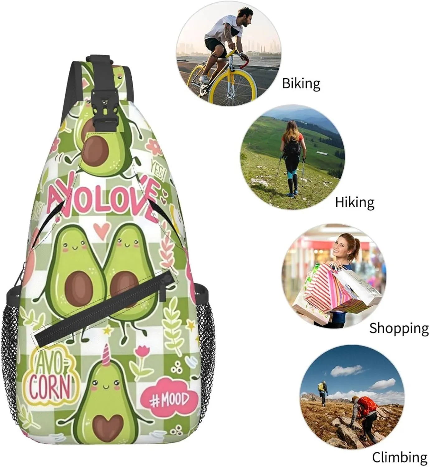 Lemon Lemon Slices Crossbody Bag Adjustable Sling Bag Casual Chest Bags Travel Shoulder Backpack