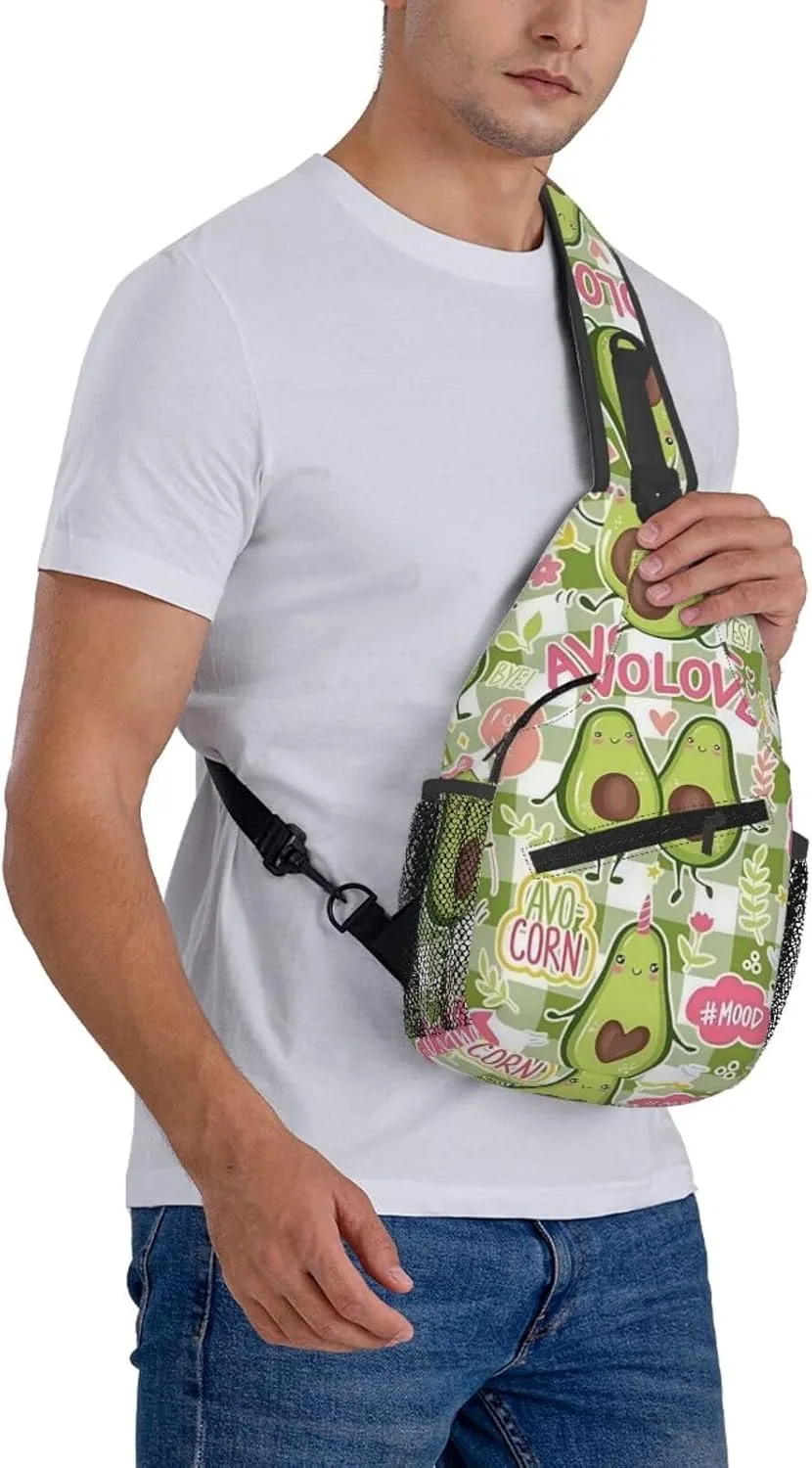 Lemon Lemon Slices Crossbody Bag Adjustable Sling Bag Casual Chest Bags Travel Shoulder Backpack