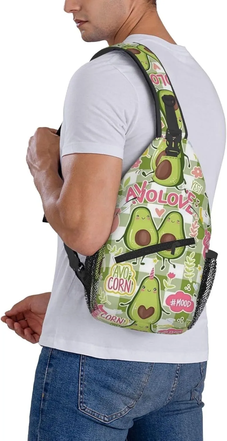 Lemon Lemon Slices Crossbody Bag Adjustable Sling Bag Casual Chest Bags Travel Shoulder Backpack