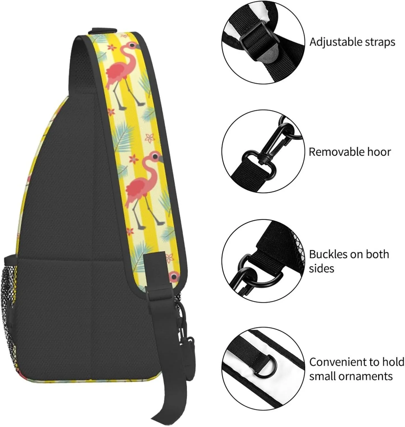 Lemon Lemon Slices Crossbody Bag Adjustable Sling Bag Casual Chest Bags Travel Shoulder Backpack
