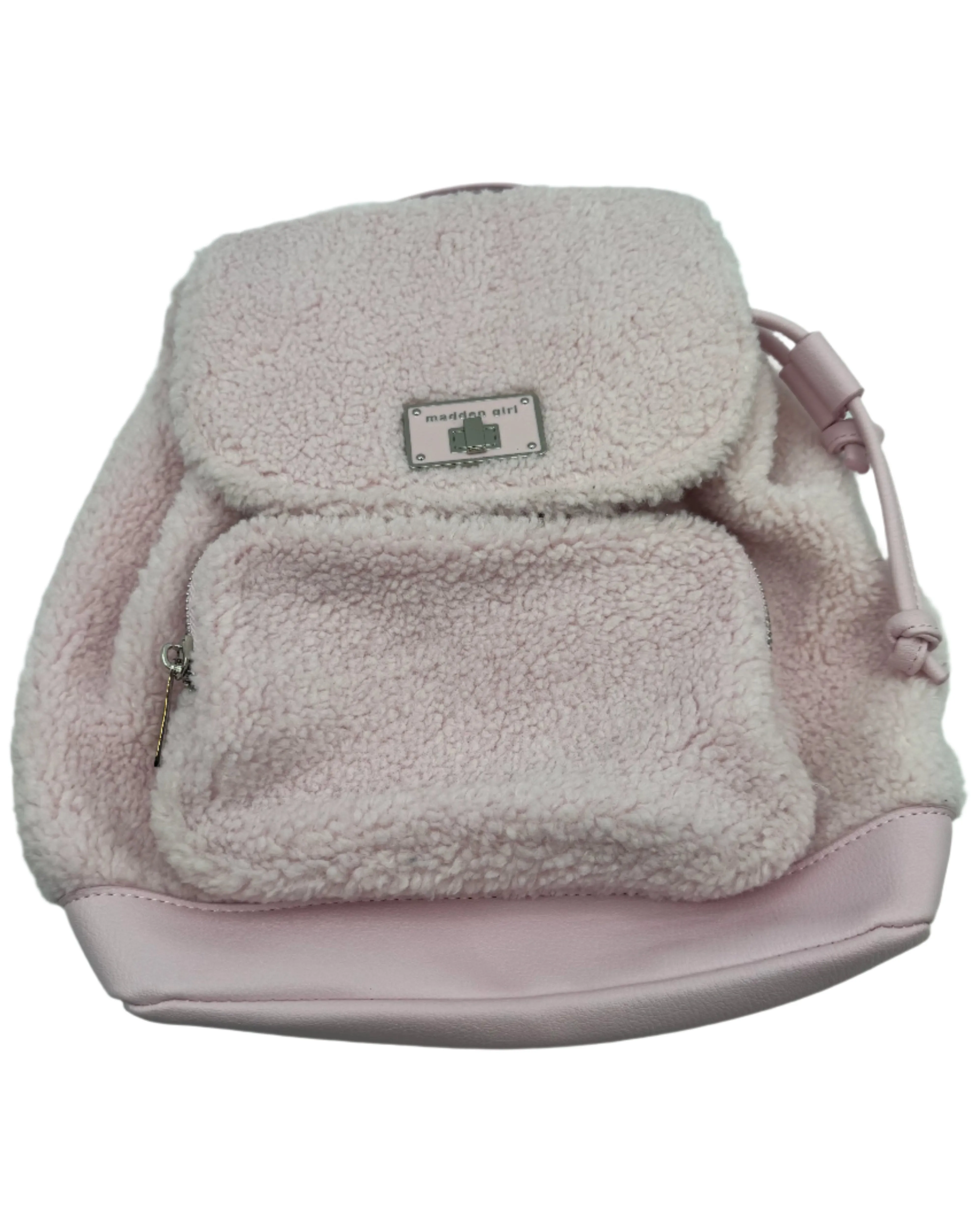 Light Pink Soft Sherpa Mini Backpack