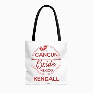 Limited stock Customized options Bride Red Tote [TD003] Bag 16"x16" Circle Cancun