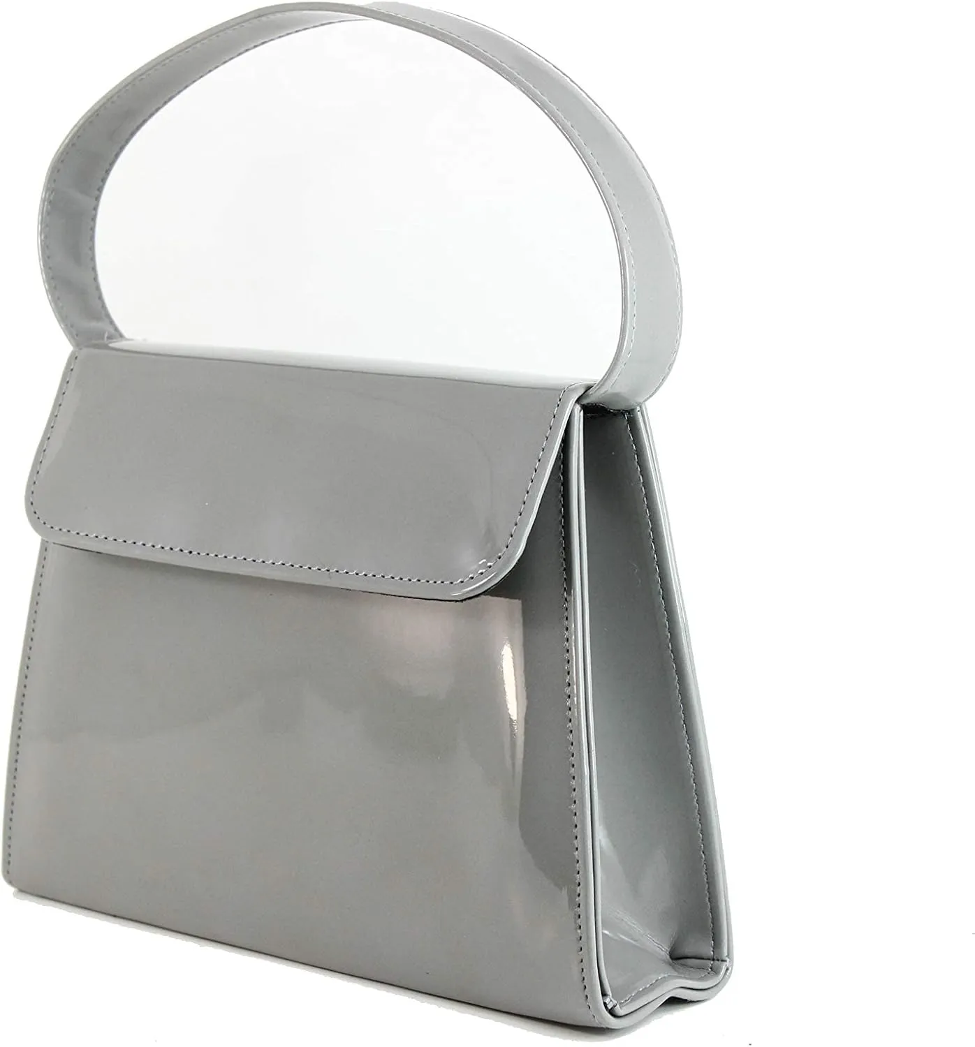 LONI Clutch Handbag Purse for Women | Shoulder & Top-Handle Grab Handbag | Patent leather Bag for Wedding & Prom